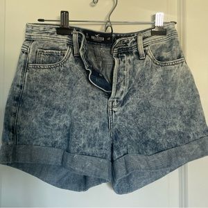 High rise jean shorts